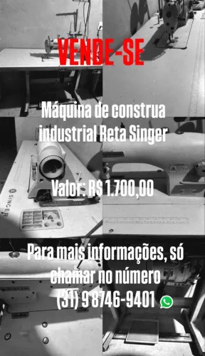Máquina de costura reta Industrial Singer 