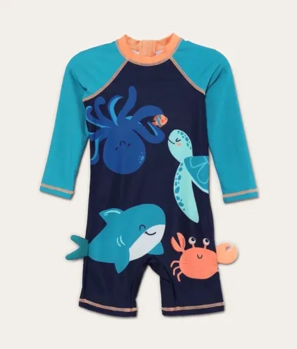 Macacão de Praia Infantil Proteção UVA e UVB