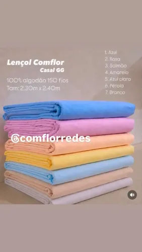 Lençol Comflor GG - RECEBA EM CASA ?