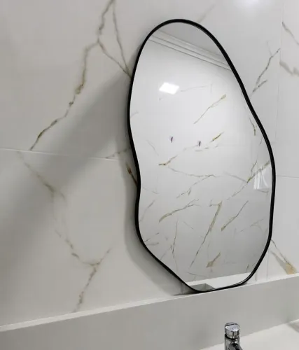 Espelho orgânico preto 60cm por 40cm lindo novo