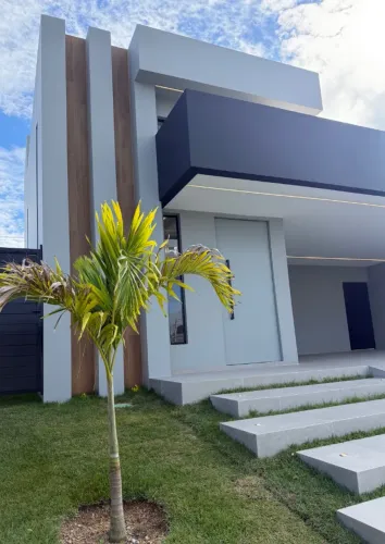 CASA MODERNA NO CONDOMÍNIO TERRAS ALPHA | PÉ-DIREITO DUPLO | PISCINA | POSIÇÃO SUL