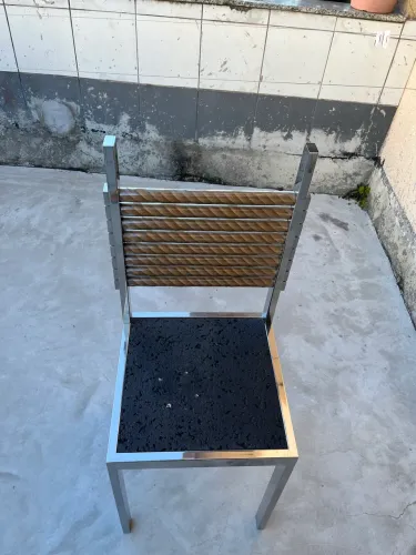 Cadeira de aço inox