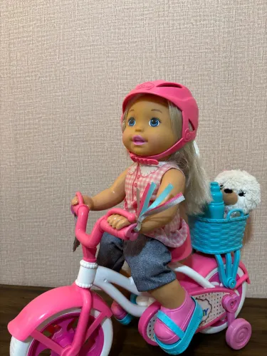 Boneca Little Mommy meu primeiro passeio de bicicleta 
