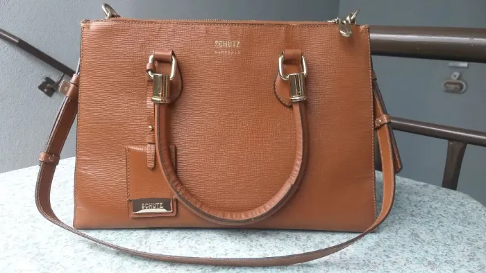 Bolsa Schutz Original Couro Caramelo - Oportunidade