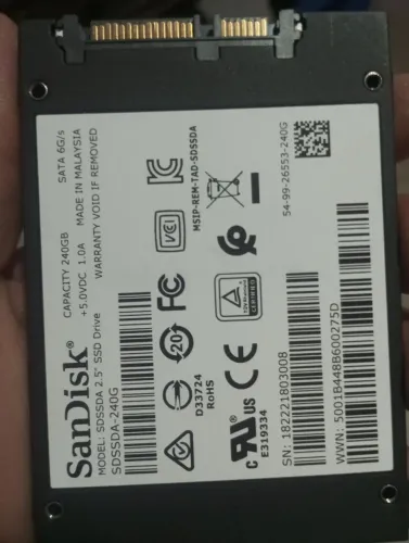 SSD SanDisk Plus 240GB SATA III 2.5" - Funcionando Perfeitamente