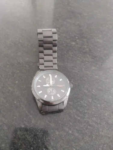 Relógio analógico chillibeans com pulseira de metal preto