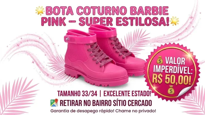 Bota Barbie Infantil
