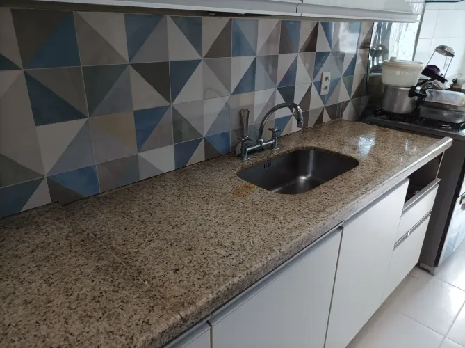 Bancada granito de cozinha completa