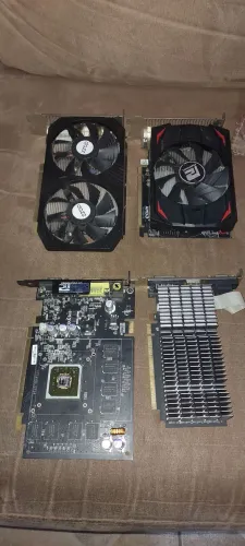 Lote de placas de video vários modelos uma só deu video as de mais não deu sinal
