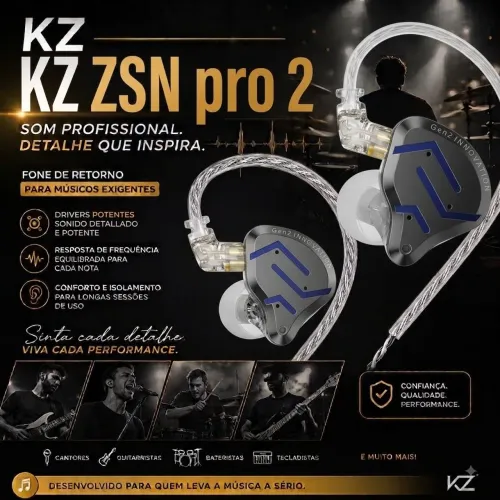 KZ ZSN PRO 2 + case a pronta entrega