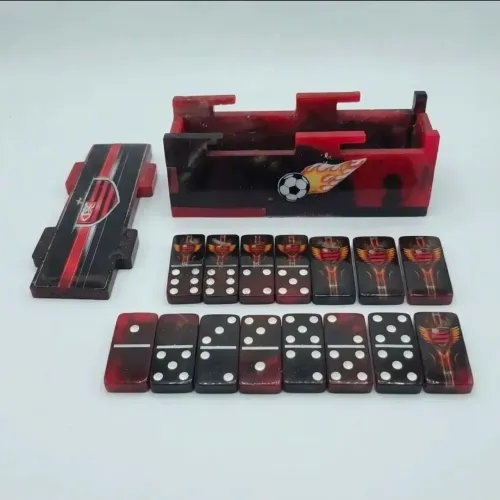 MINI DOMINÓ DO FLAMENGO EM RESINA