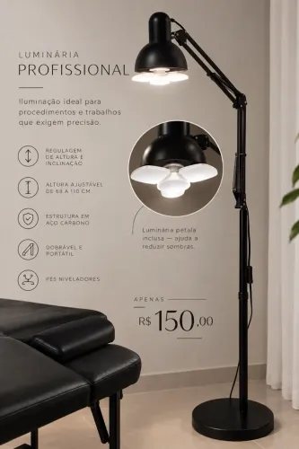 Luminária Profissional + Luminária Pétala