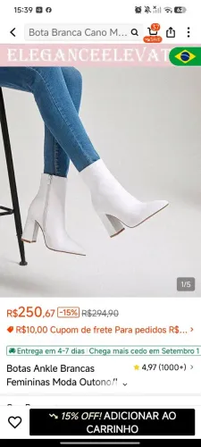 Botas ankles branca