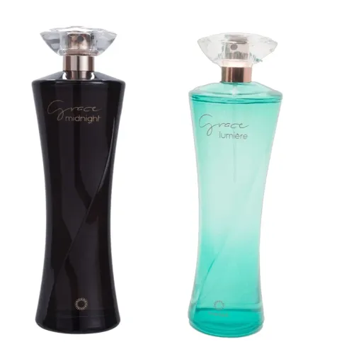 Kit perfume Grace lumiere e Grace midnight Hinode cosméticos 100ml cada 
