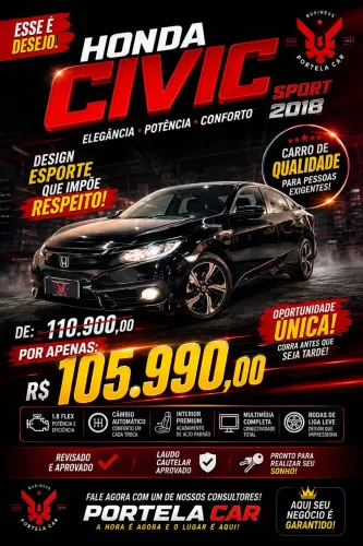 Honda Civic Sedan Sport 2.0 Flex 16V Aut.4p 2019
