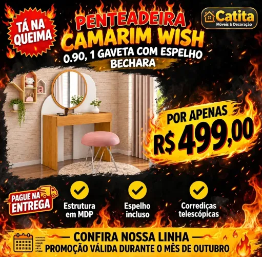 Camarim/Penteadeira de Luxo por R$ 499: Últimas Unidades da QUEIMA!