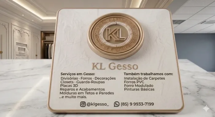Gesso e decoração (gesseiro disponível)