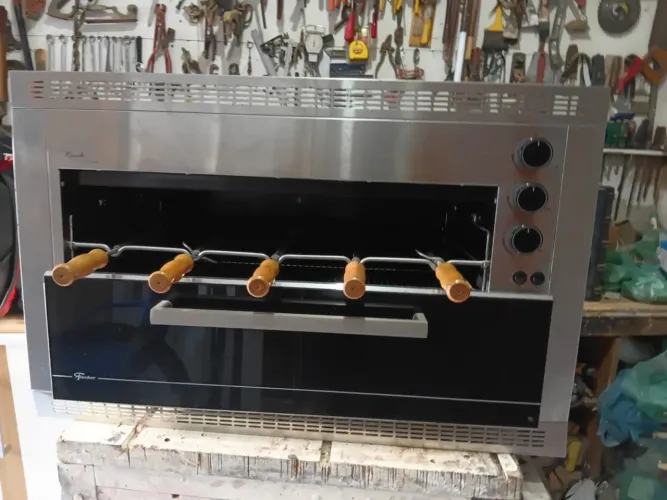 Churrasqueira Rotativa Fischer Inox 5 Espetos