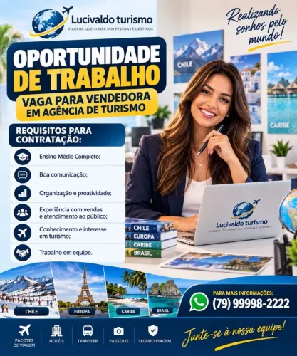 OPORTUNIDADE DE TRABALHO!