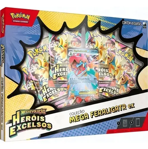1x Box Coleção Mega FERALIGATR Pokémon