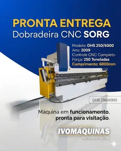Dobradeira hidráulica Sorg modelo DHS 250x6000