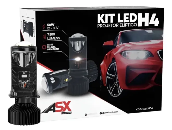 Ultra Led Asx Mini Projetor Elíptico 6000k 50w 7500 Lúmens