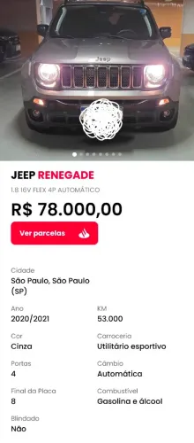 Jeep Renegade 1.8 4X2 Flex 16V Aut. 2021