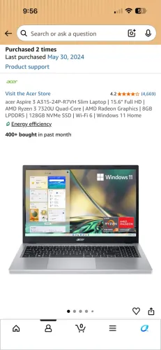 Notebook Acer Aspire 3