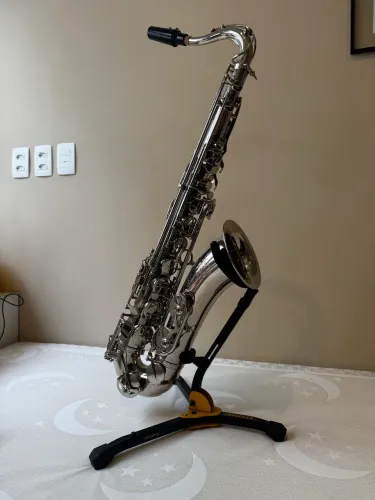 Saxofone Tenor Eagle ST503N Niquelado - Impecável, Pouquíssimo Uso + Acessórios