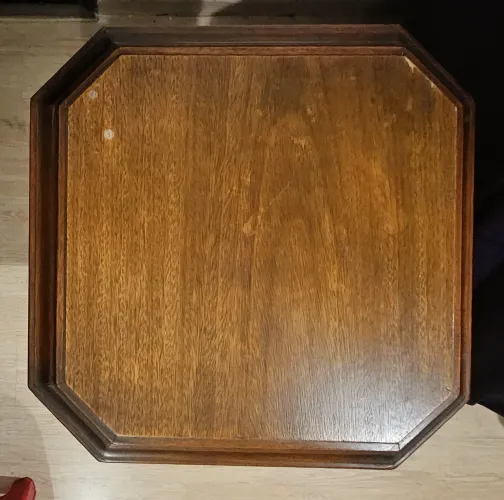 mesa de canto quadrada madeira anos 70/80