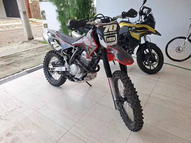 DR 350 roupa de CRF 230 trilha e cross - Recebo cartão e moto comercial
