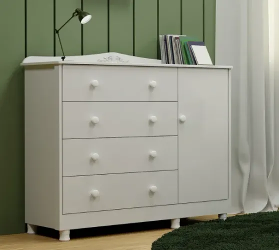 Comoda 1.22cm Infantil Elo Porta Lisa 100% MDF (Nova)
