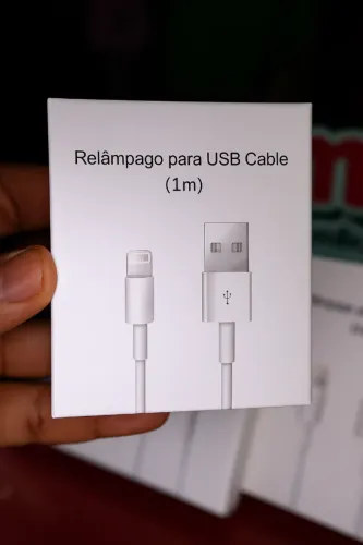 Cabo USB Tradicional Para iPhone 8 X 11 12 13 14 - 1 Metro Novo