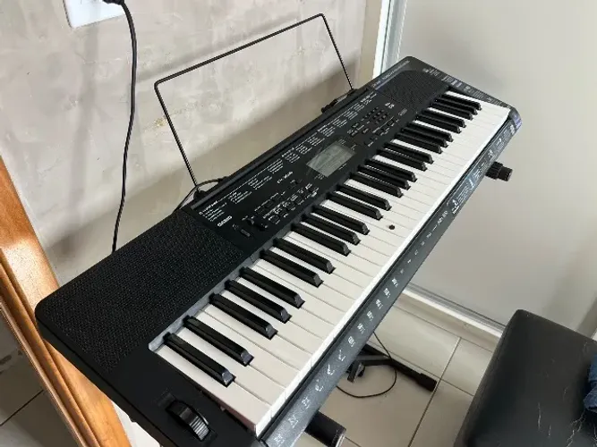 Teclado Casio CTK-3500 + Pedal Sustain + Tripé | Completo e Conservadíssimo