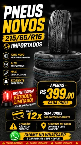 Pneu 215/65/R16 Zero km ( Novo)
