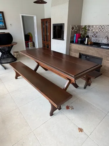 Mesa madeira maciça 8 lugares