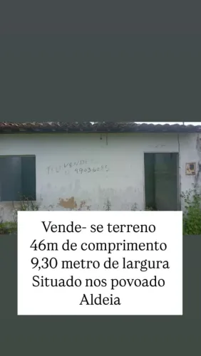Terreno povoado aldeia/ santo amaro se