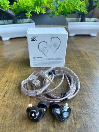 Fone Profissional/Gamer KZ EDX PRO X - Com mic - Cinza ou Preto