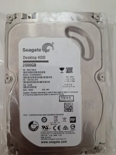 Hd 2TB seagate cftv cpu dvr nvr