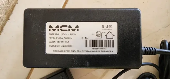 Fonte Impressora Mcm 24v 2.5a Bematech Mp2500 Mp2100 Mp4200 Mp4000