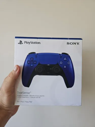 Controle PS5 DualSense Azul Cobalt Blue Lacrado com Garantia