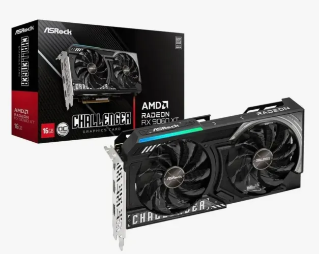 RX 9060 XT OC ASROCK CHARLLENGER SEMI NOVA.