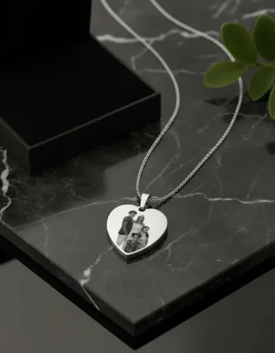 Pingente de Aço Inox Para Fotogravação + Corrente Aço Inox Sua escolha