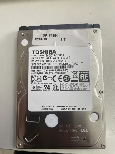 HD 500 gb Toshiba