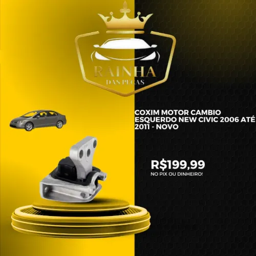 Coxim Motor Cambio Esquerdo New Civic 2006 até 2011 - NOVO
