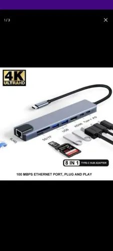 Adaptador USB tipo C 8 em 1