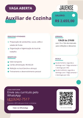 AUXILIAR DE COZINHA - COPA