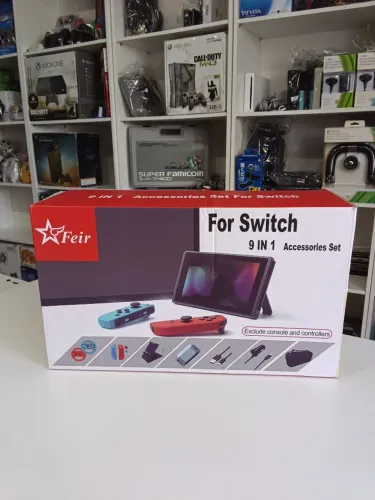Vendo Kit Acessórios 9 em 1 Feir Nintendo Switch Semi novo