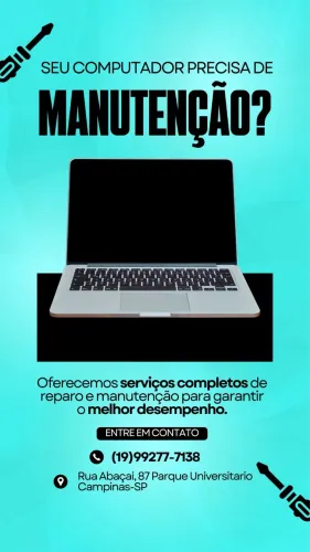Serviços de Manutenção de Computadores e Notebooks.