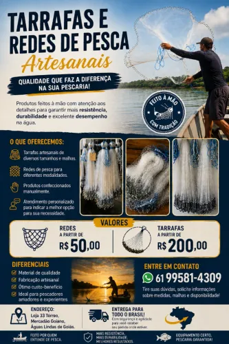 Pesca - Tarrafas e Redes de Pesca